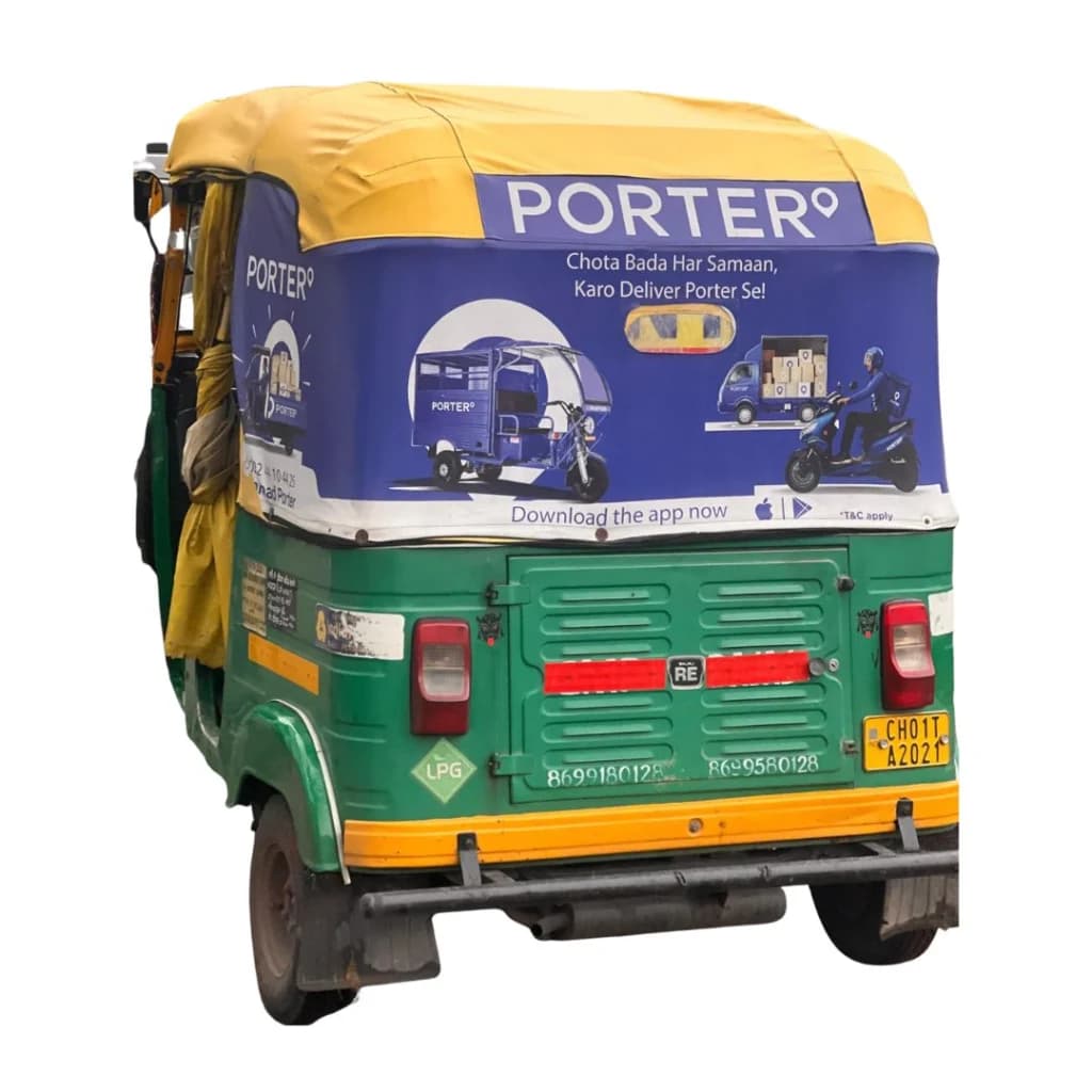 Auto Rickshaw Hood Branding